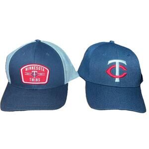 Minnesota Twins Hat (2) Twins Trucker Hat‎ OSFA Twins Baseball Cap NWOT